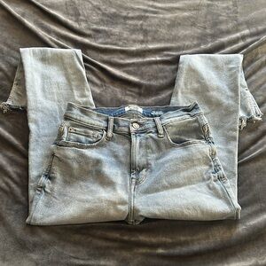 Kensie Light Wash Skinny Jeans with split hem detail